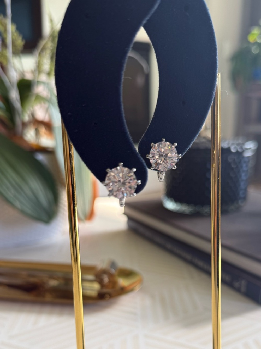 10MM diamond earring studs stunning 🤩